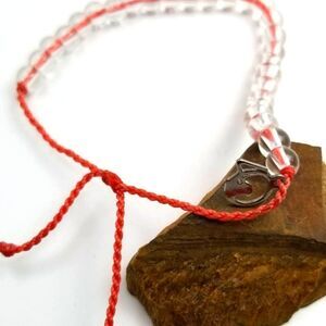 Clear crystal‎ ball beaded simplistic twine bracelet